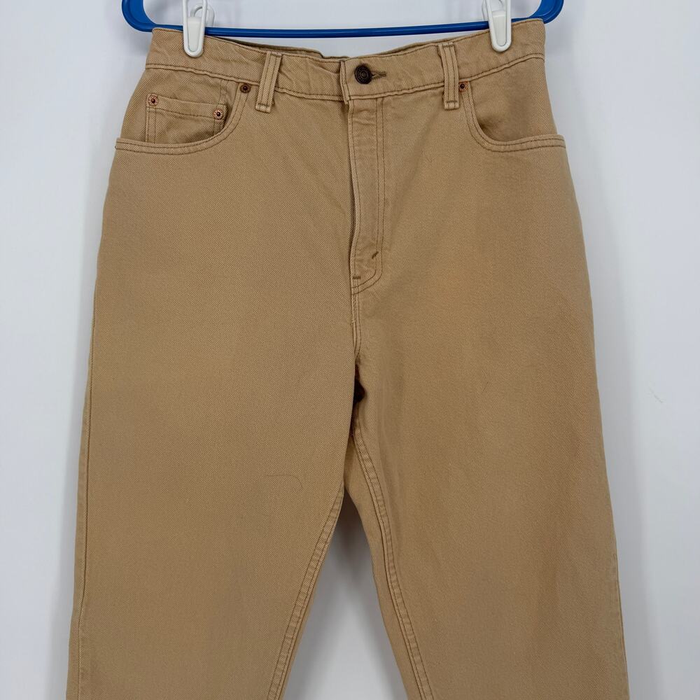 VTG Levis 551 Womens sz 12 MED Beige Cotton Made in USA Relaxed Tapered Fit - Picture 4 of 13